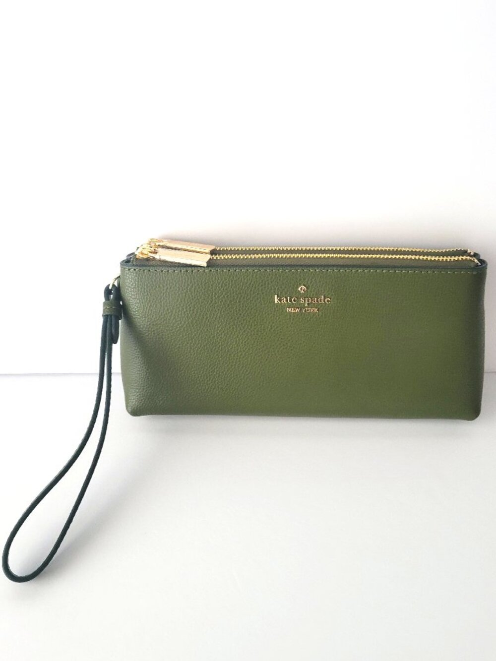 Kate Spade KO545 Wren Delicate Pebbled Leather Double Pocket Wristlet Enchanted